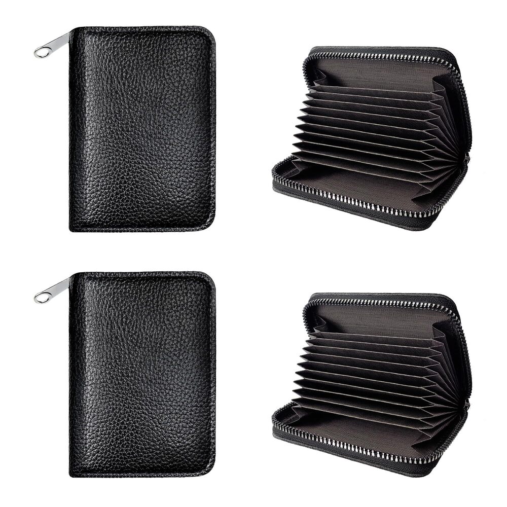 9546 Credit Card Holder, RFID Blocking Compact Leather Credit Card